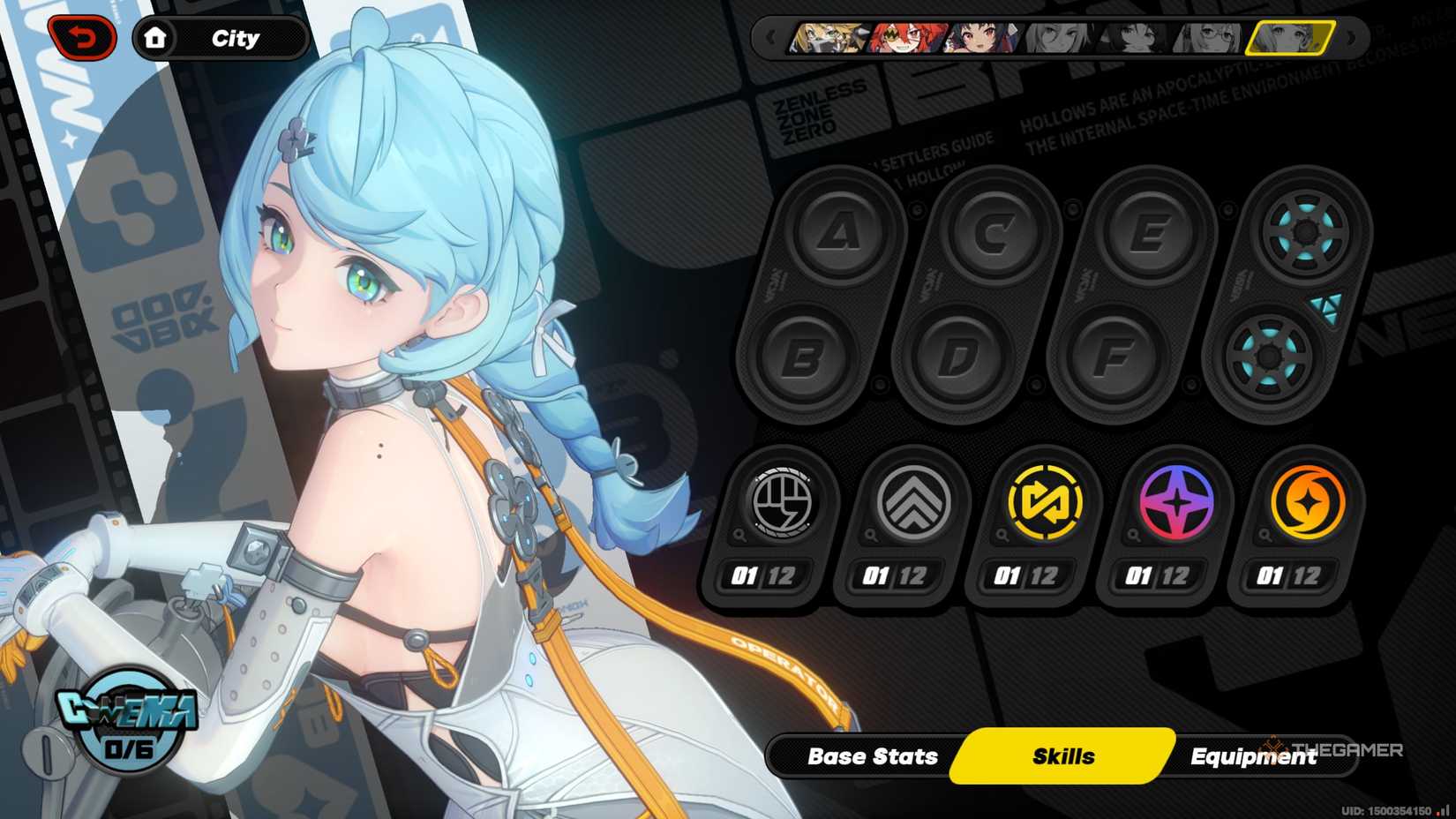 Zenless Zone Zero Seed skill screen.