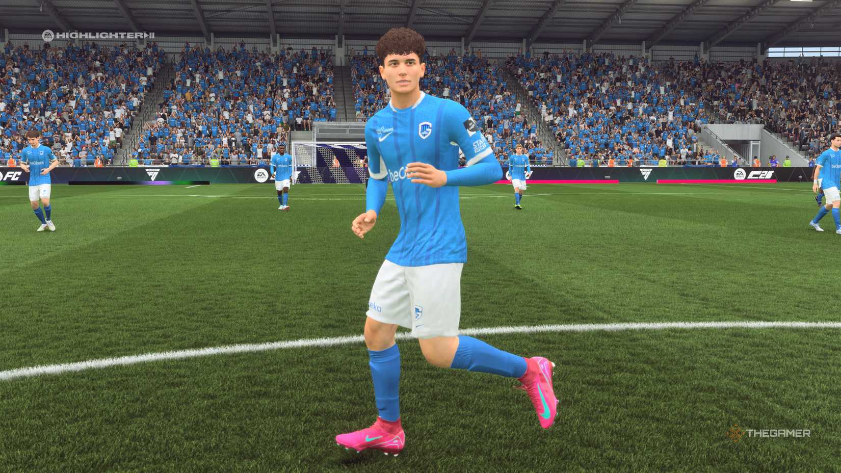 The Best Young Attacking Midfielders Konstantinos Karetsas on the pitch in EA Sports FC 26.