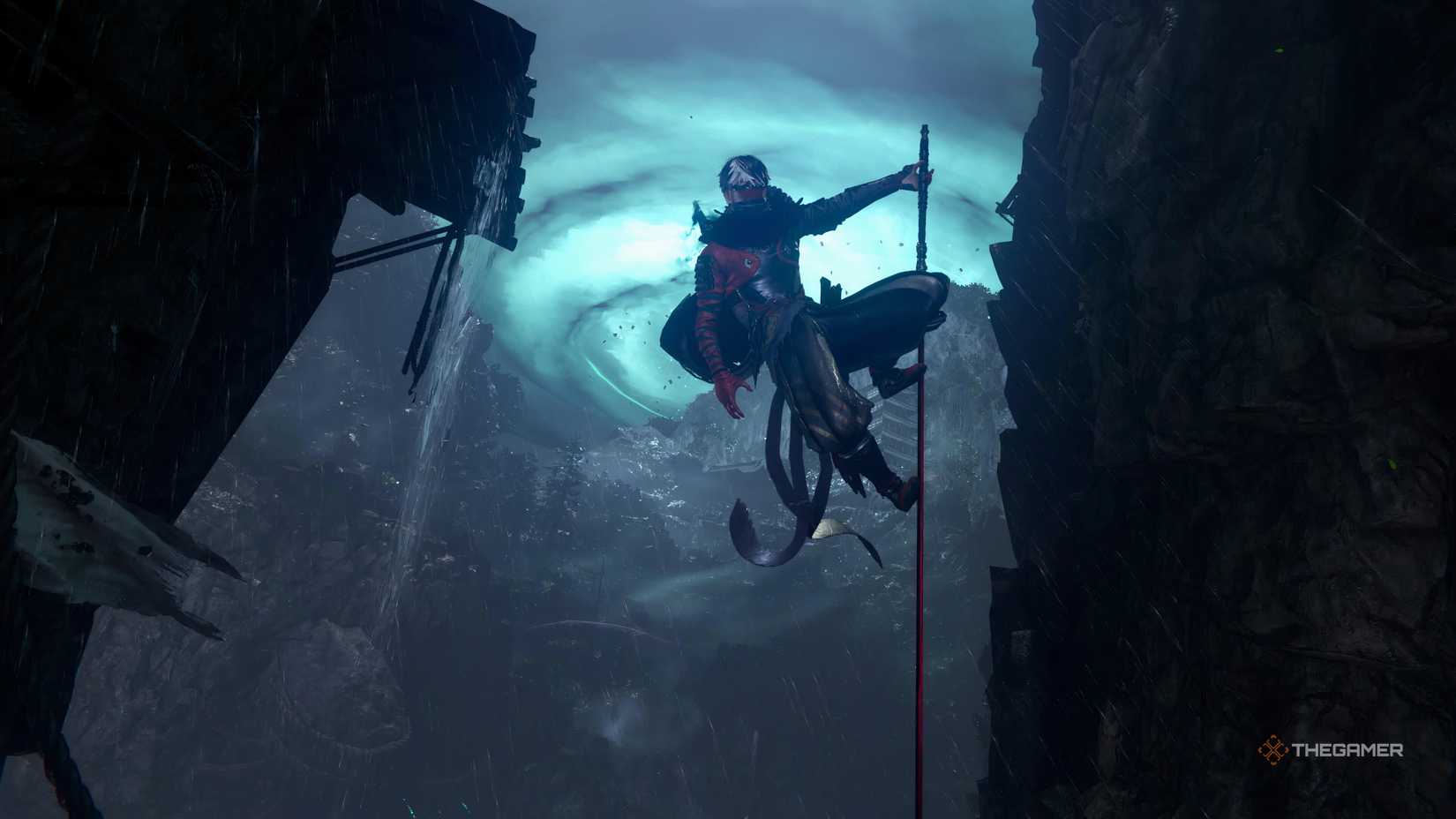 Yakumo posing with his sword in Ninja Gaiden 4.