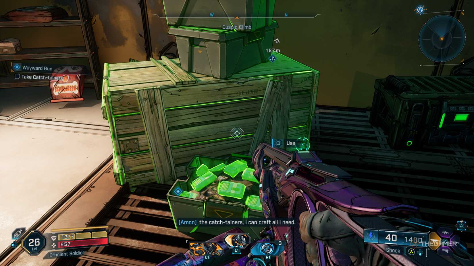 Amon finding several special catch-tainers during the Wayward Gun side mission in Borderlands 4.