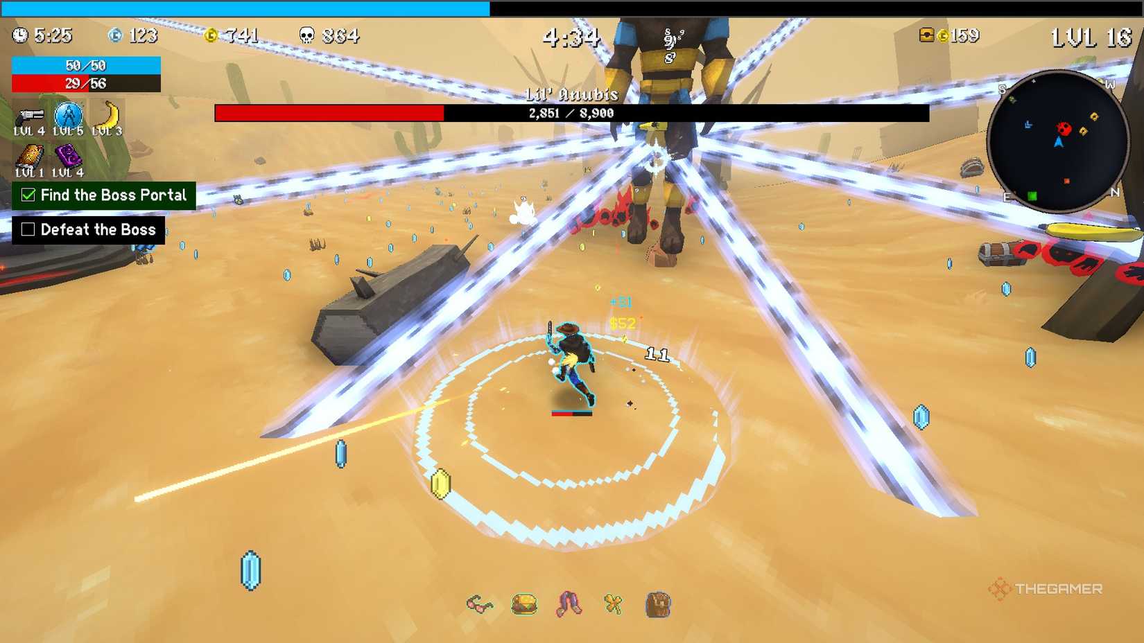 Player defeating a final boss in Megabonk.