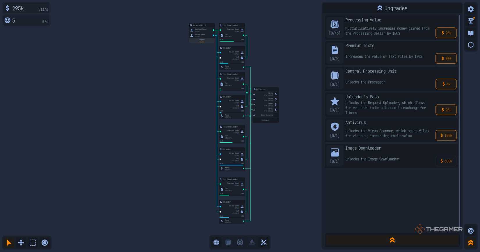 Upgrade nodes on the screen in Upload Labs.