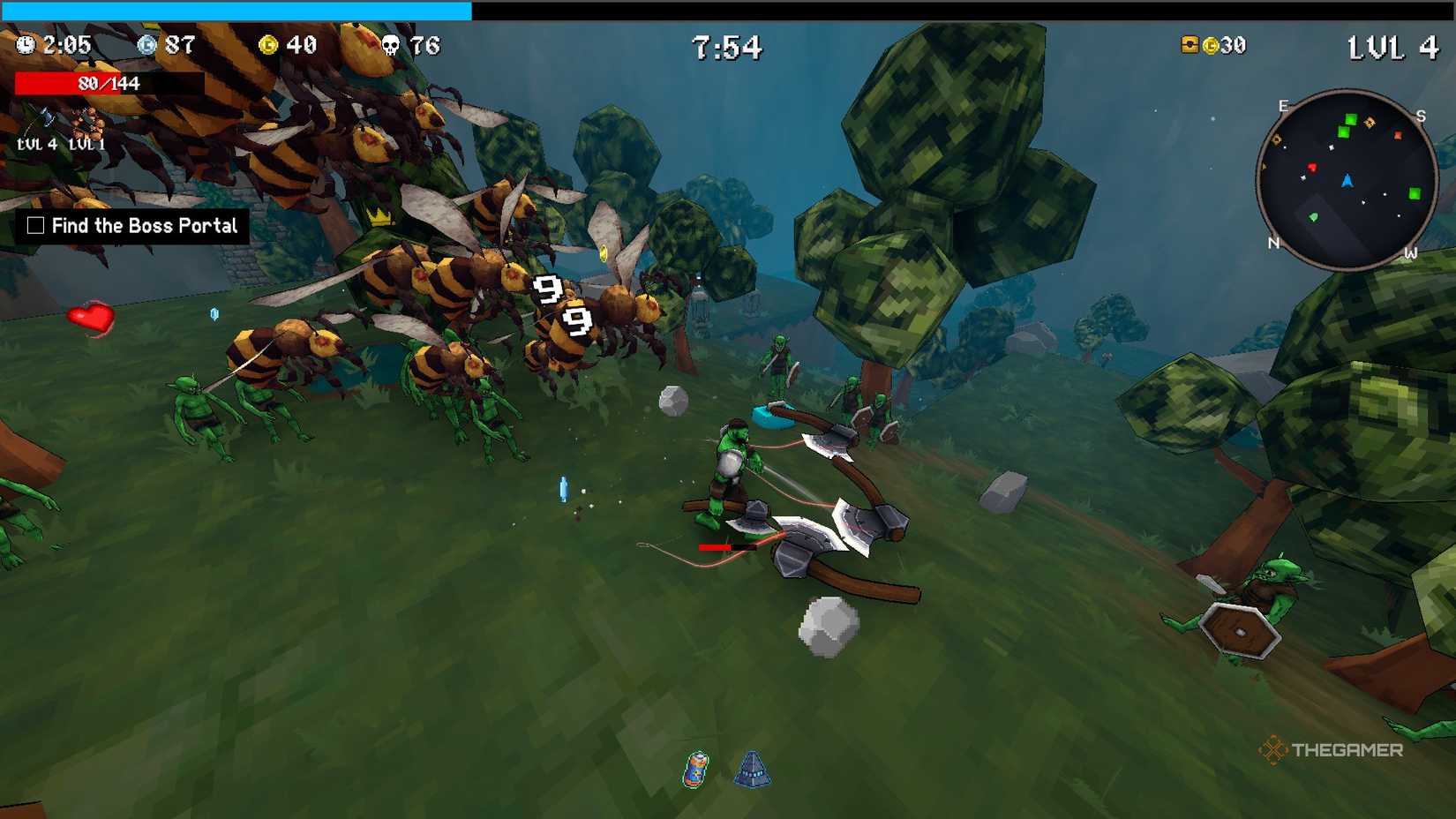 Ogre spinning his axes in Megabonk.