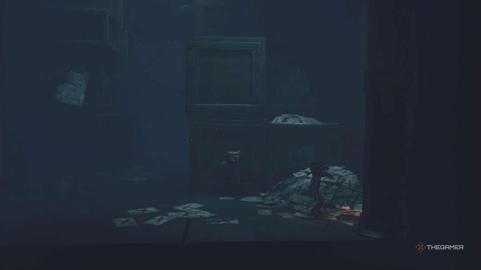 Low and Alone standing next to a glowing room in Little Nightmares 3.