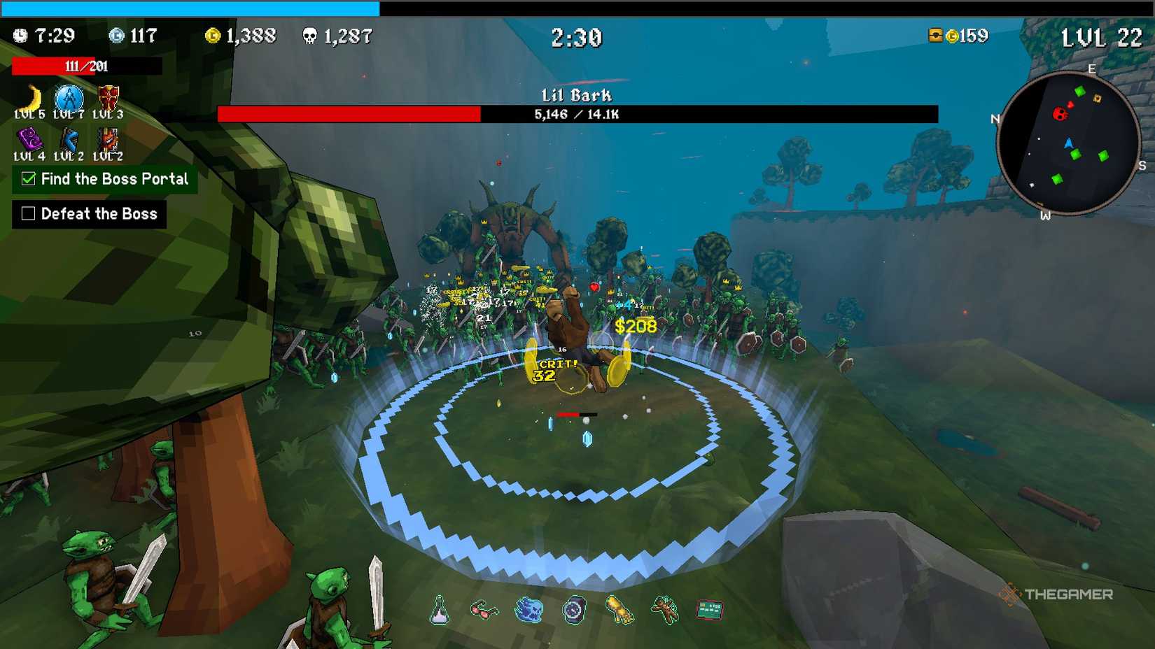 Monke fighting enemies in Megabonk.