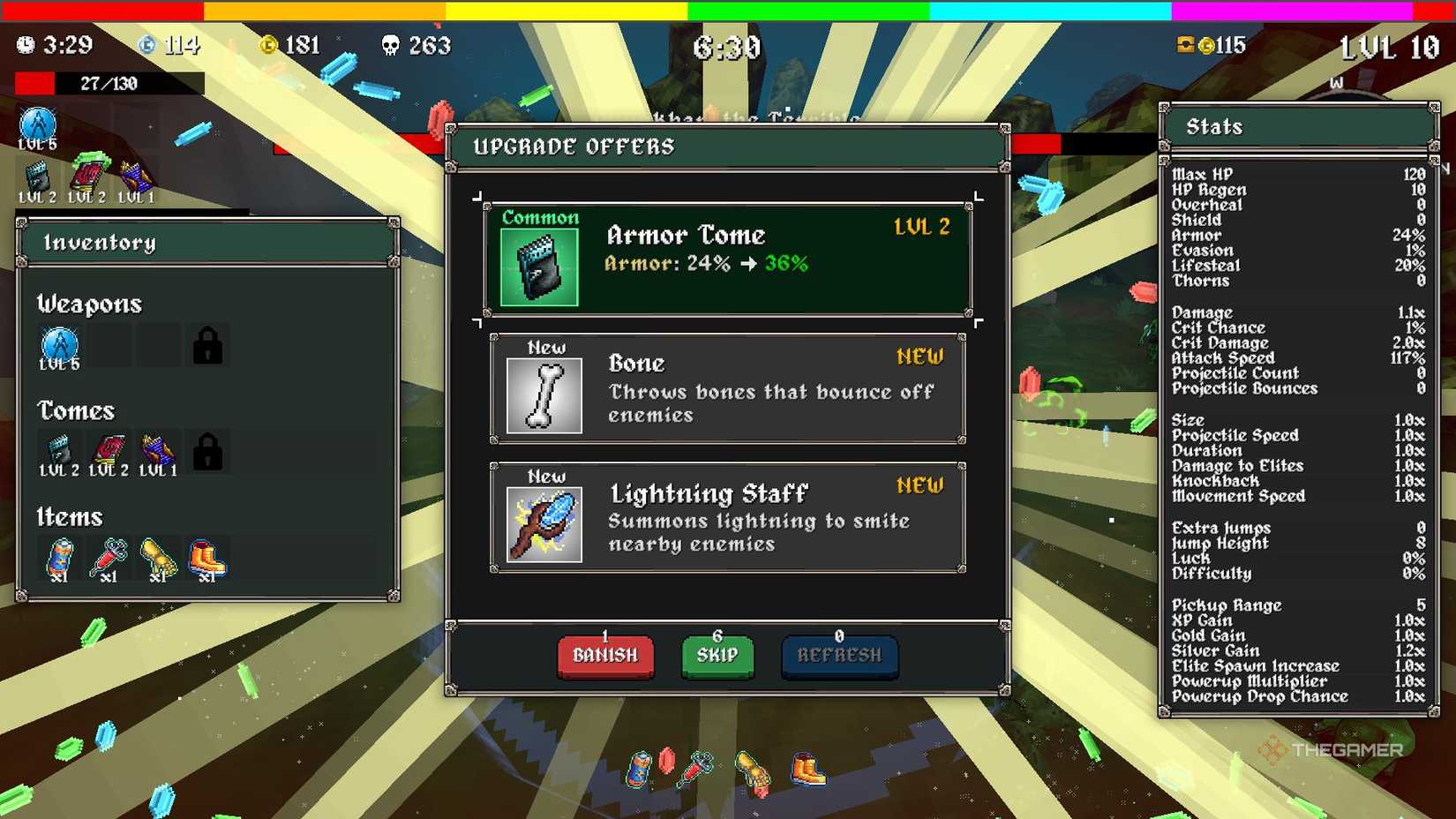 Obtaining a Lightning Staff in Megabonk.
