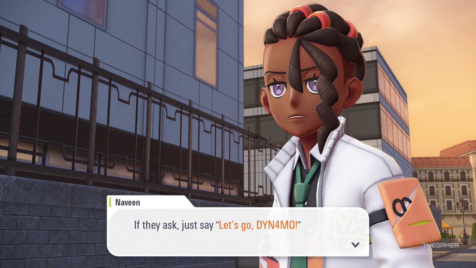 Naveen tells the player the password "Let's go, DYN4MO!" in Pokemon Legends: Z-A.