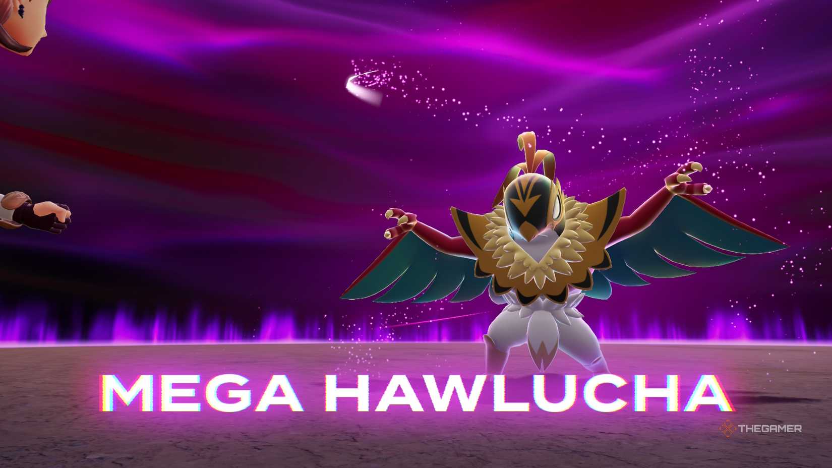 Player encounters Rogue Mega Hawlucha in Pokemon Legends: Z-A.