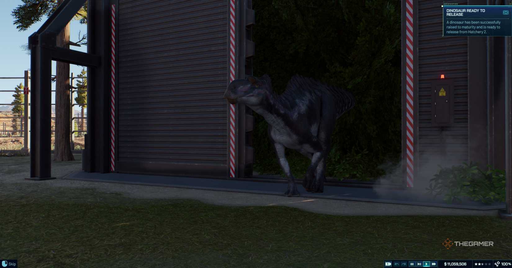 Breeding a baby dino in Jurassic World Evolution 3.