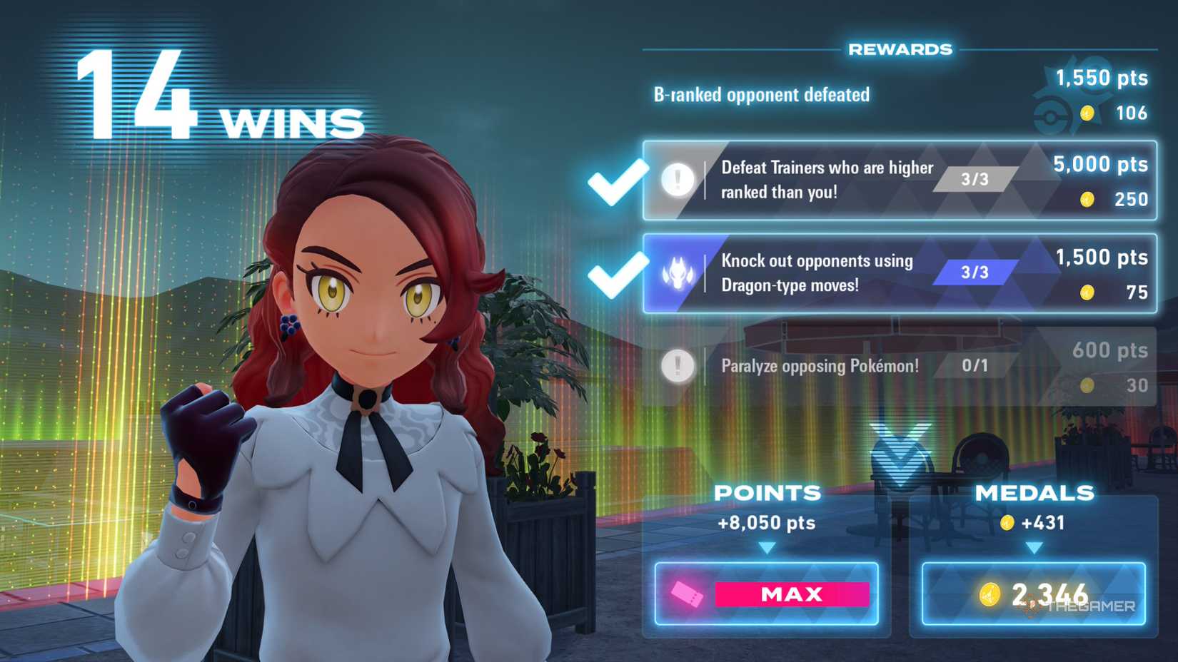 Player receives rewards for clearing two card objectives in Pokemon Legends: Z-A.
