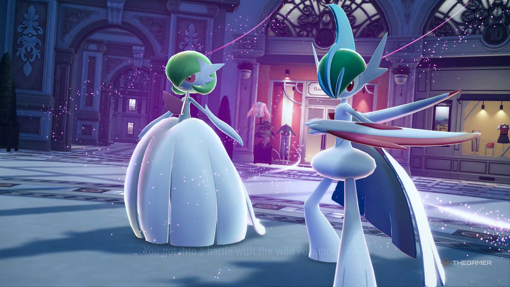 Rogue Megas Gardevoir and Gallade challenge the player to battle within the shopping center in Pokemon Legends: Z-A.