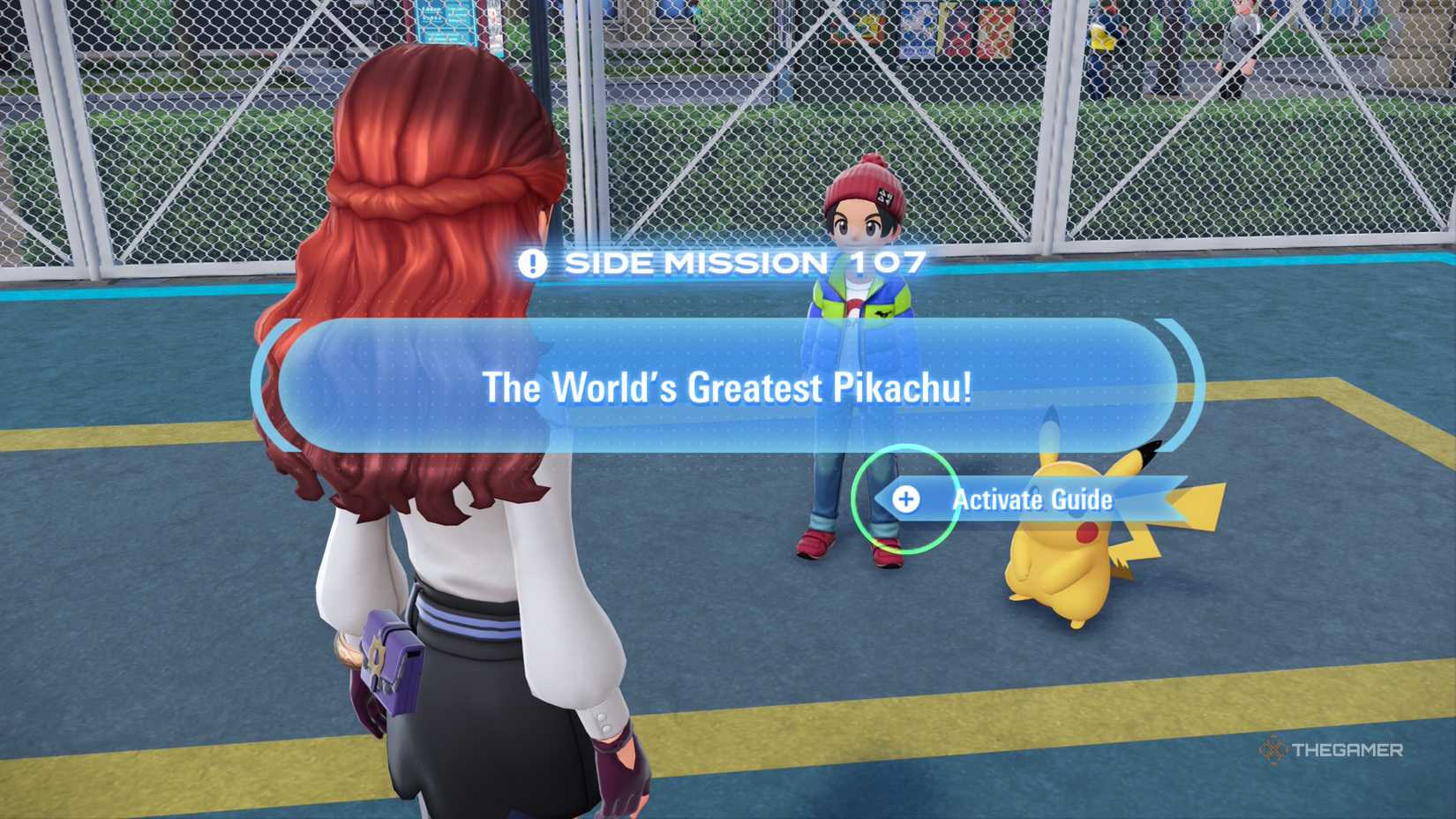 Player is challenged to a pikachu battle in side mission 107 in Pokemon Legends: Z-A.