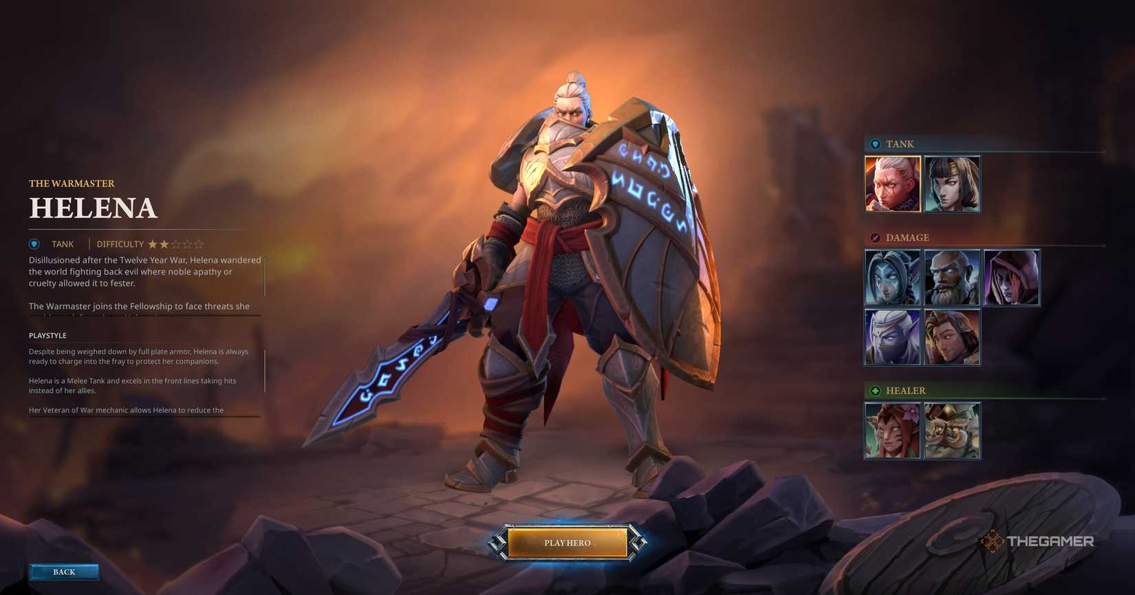 Hero posing in Fellowship.