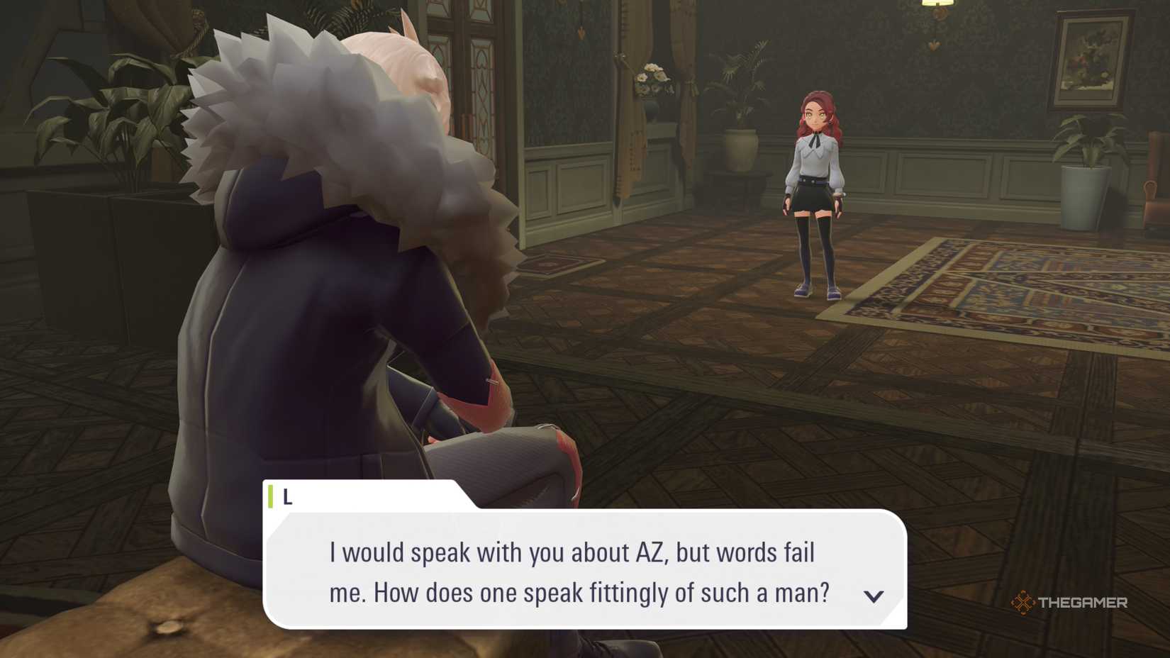 L talks to the player about AZ in the hotel postgame in Pokemon Legends: Z-A.