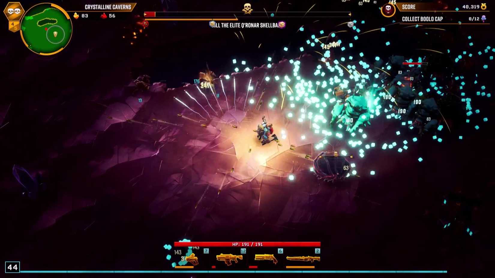 A Dwarf collects a huge amount of XP in Deep Rock Galactic Survivor.