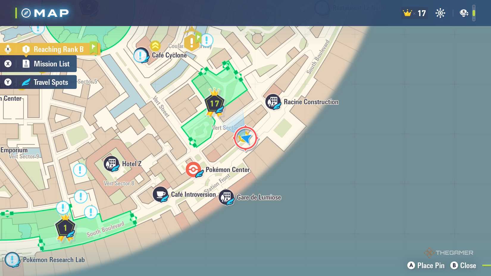 A locked holovator location in Pokemon Legends Z-A.