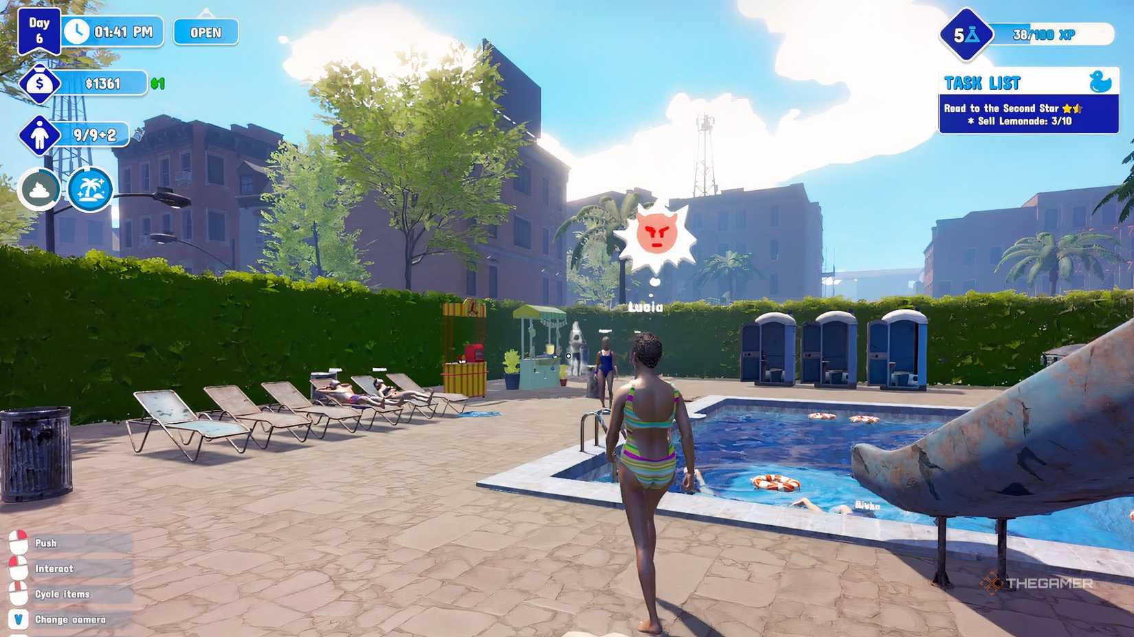 A naughty customer in Waterpark Simulator.