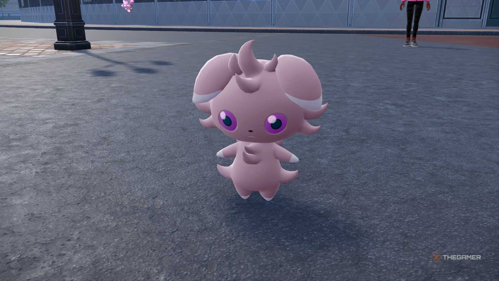 A Shiny Espurr in Pokemon Legends Z-A.