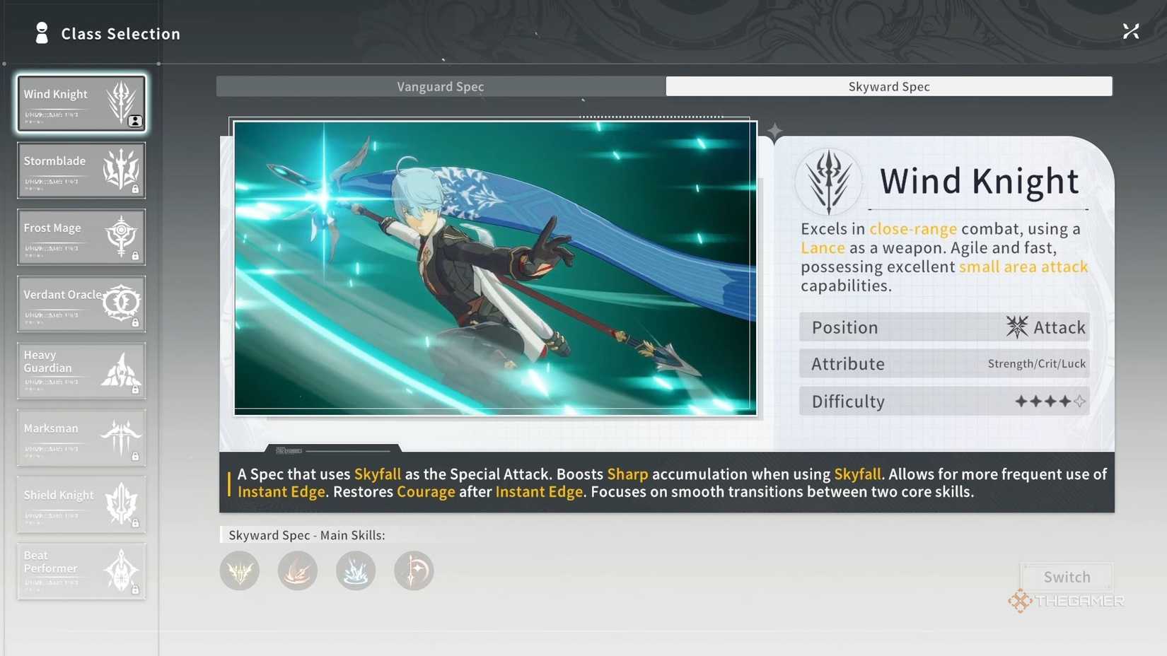 A Wind Knight attacking in Blue Protocol Star Resonancne.