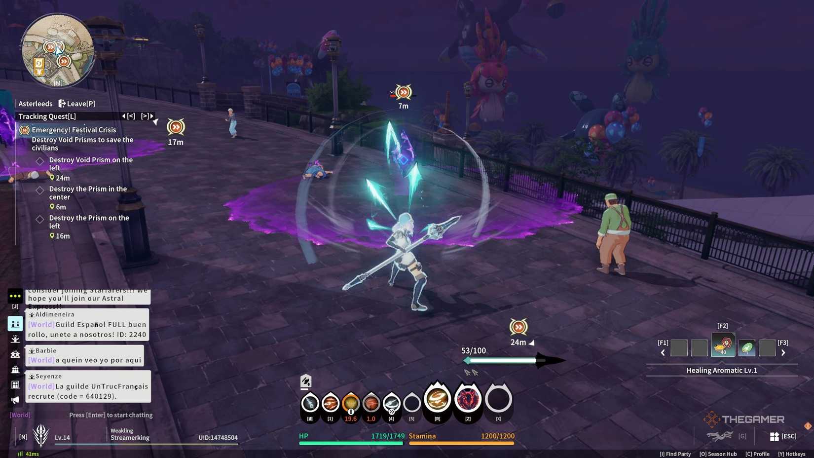 A Wind Knight using an attack during the Emergency Festival Crisis quest in Blue Protocol Star Resonance.