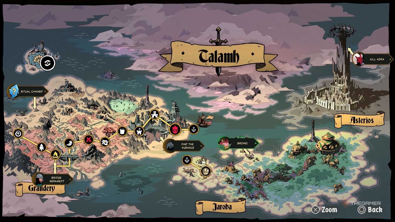 The location of Brome in Absolum.