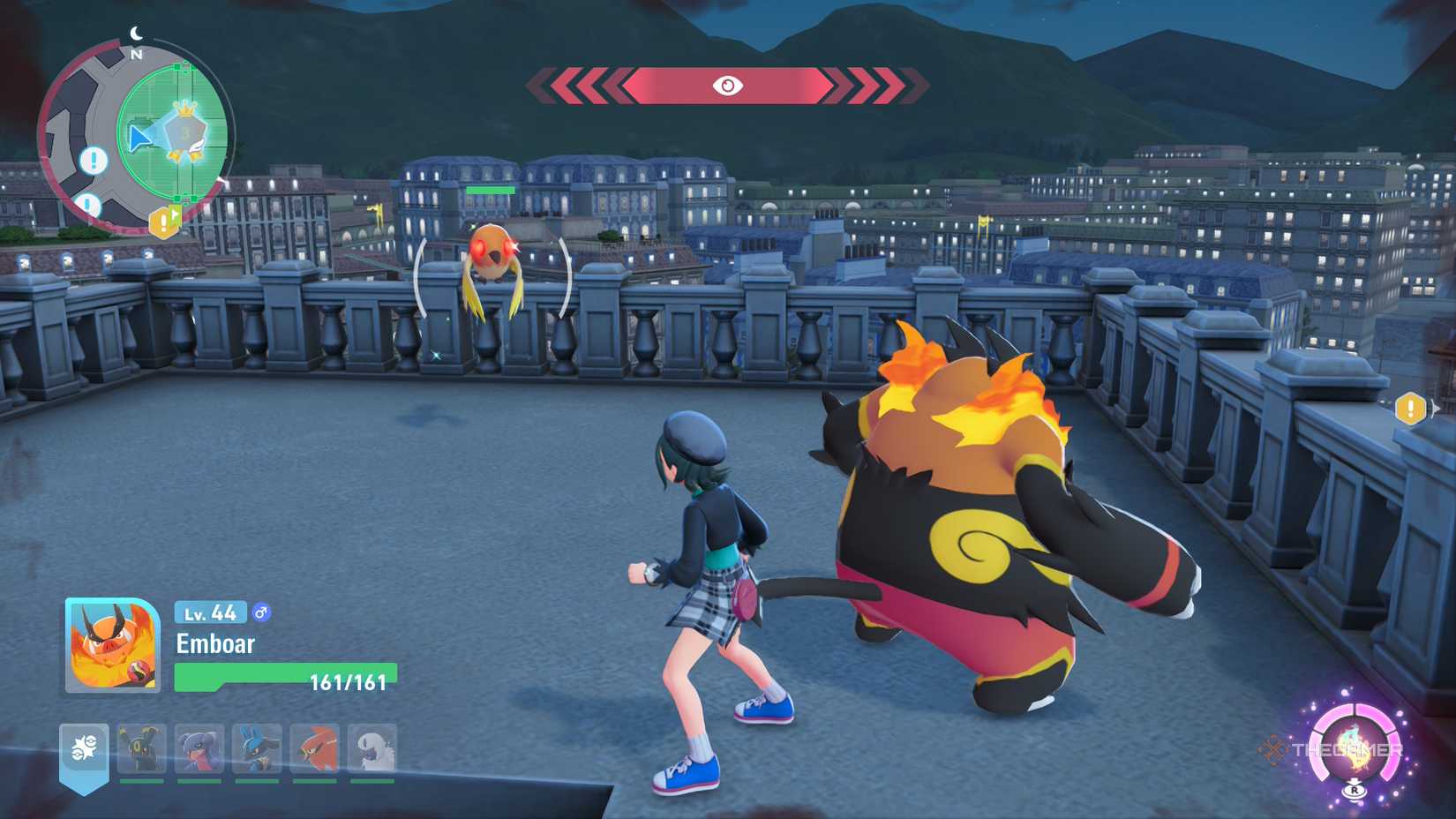 An Alpha shiny Fletchling in Pokemon Legends Z-A.