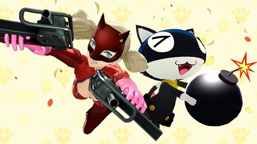 Morgana and Ann with weapons in their Showtime Attack in Persona 5 Royal.