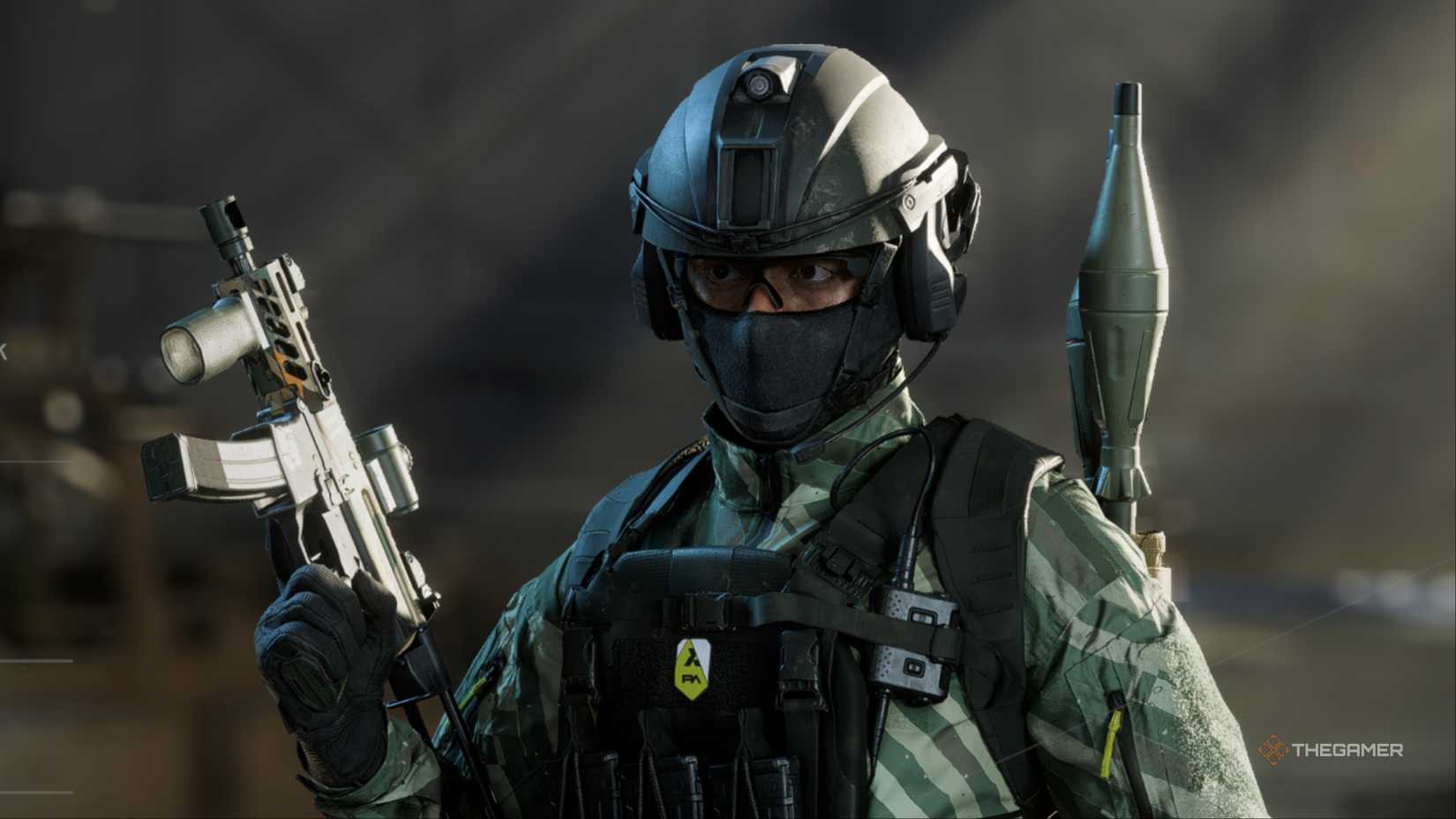 A PAX Armata Engineer wielding their SGX SMG in Battlefield 6.