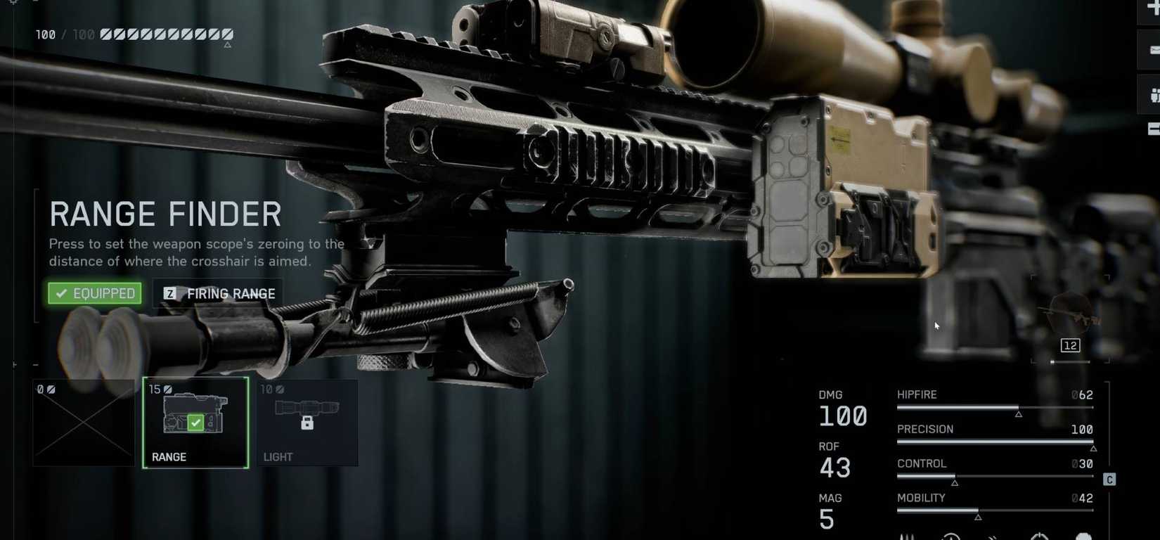 Battlefield 6 range finder attachment gun customisation.