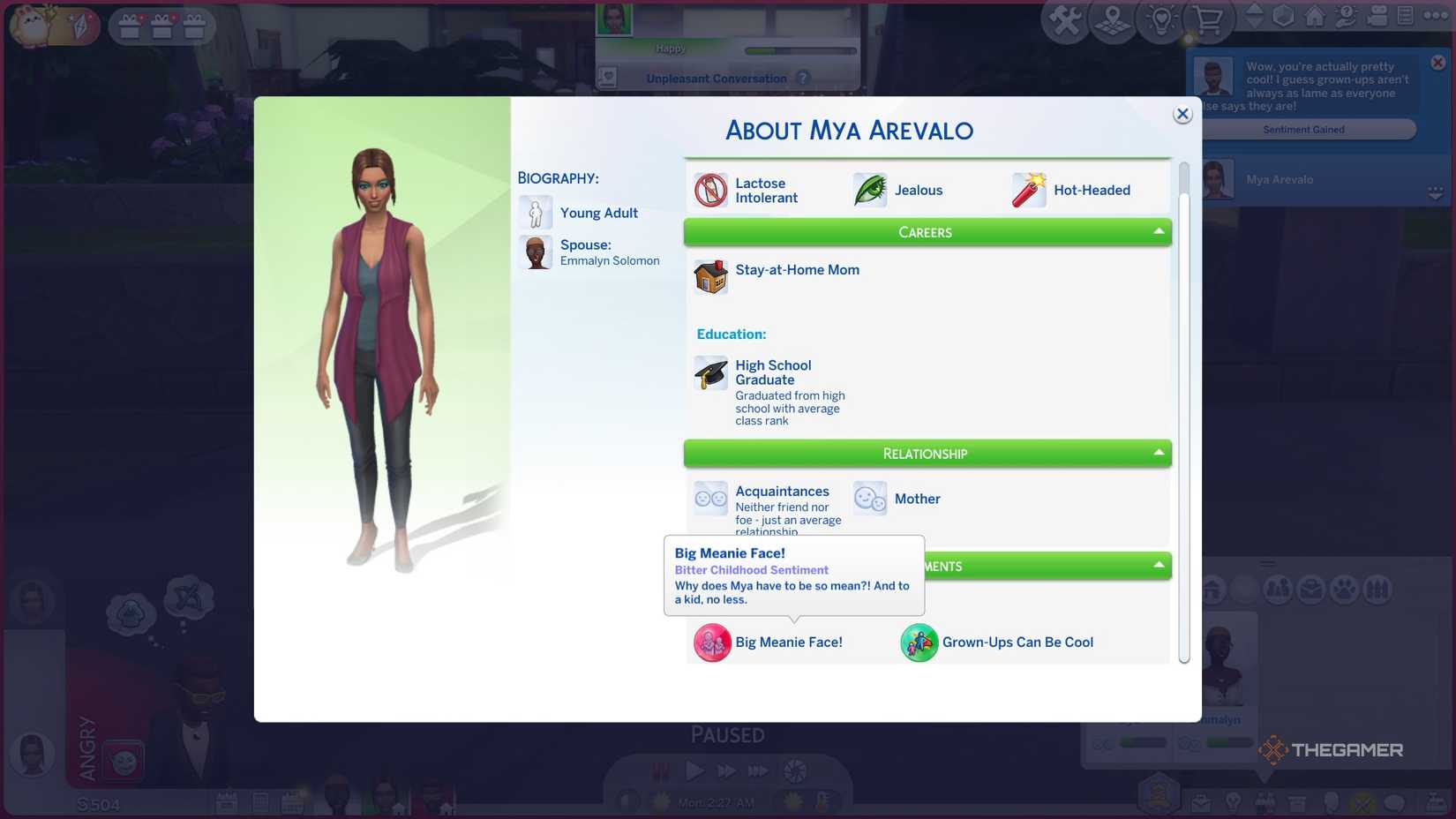 Big Meanie Face Sims 4 Childhood Sentiment.