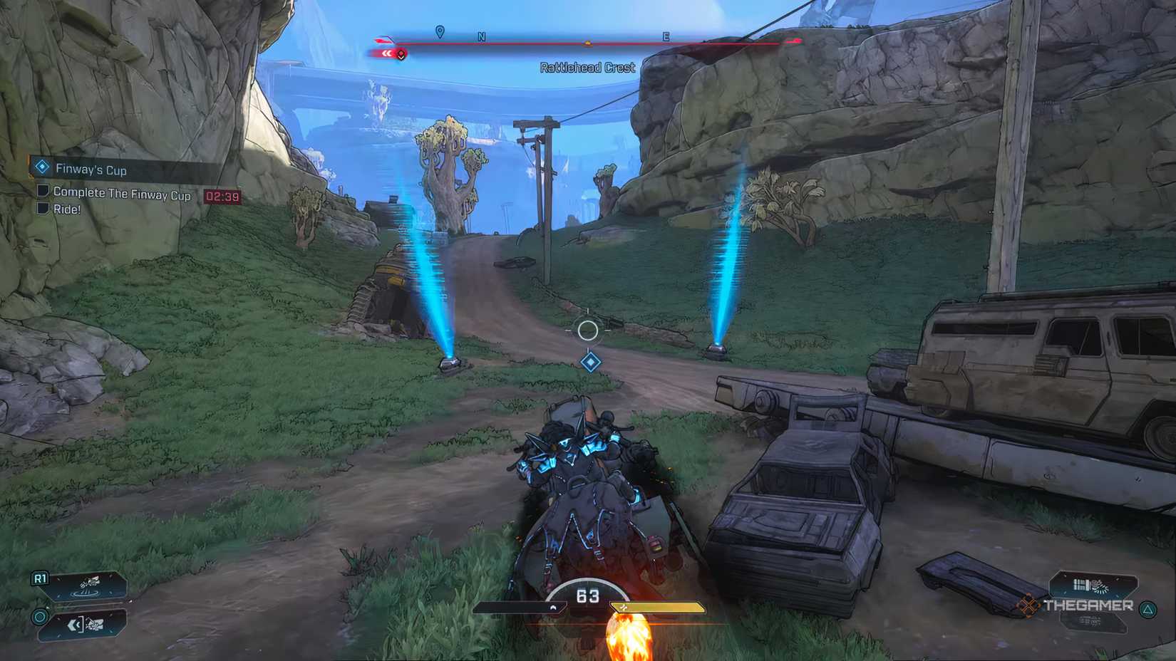 Driving in the Finway Cup in Borderlands 4.