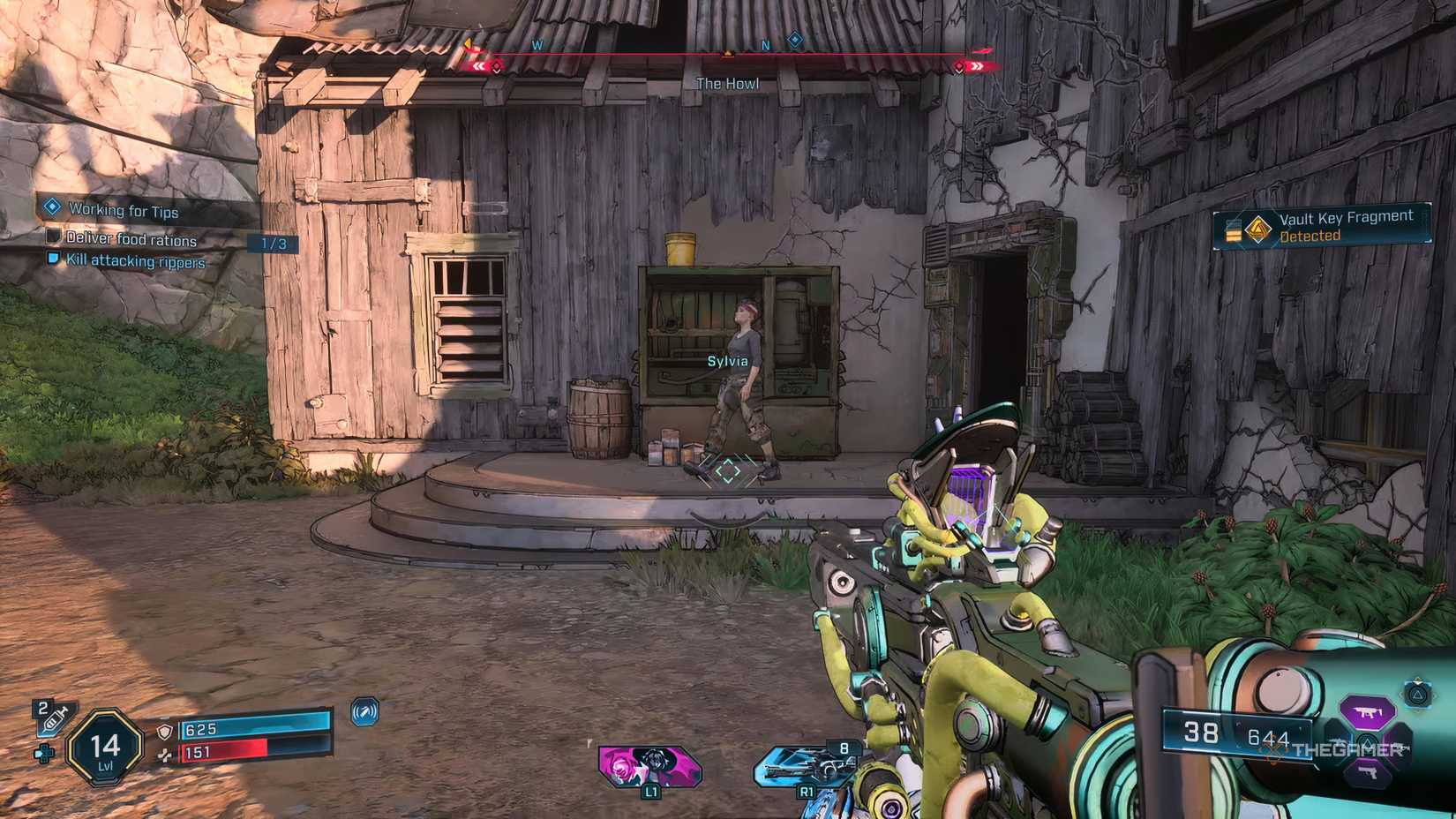 Meeting Sylvia in Working for Tips in Borderlands 4.