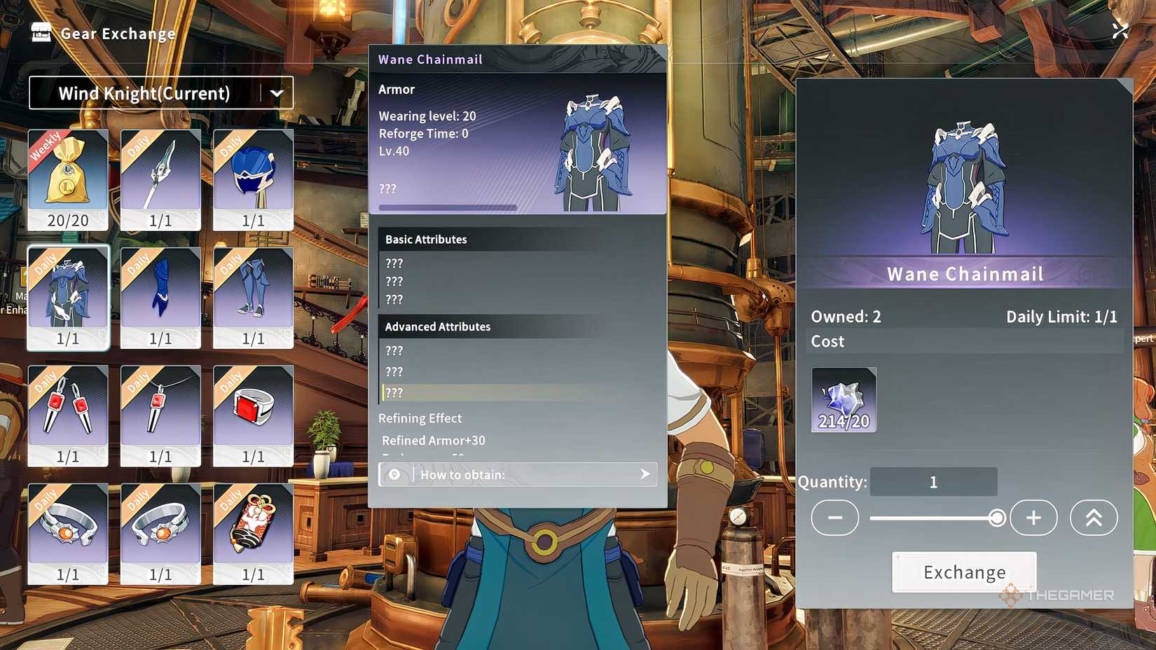 Blue Protocol_ Star Resonance Shopping for new gear at the guild.