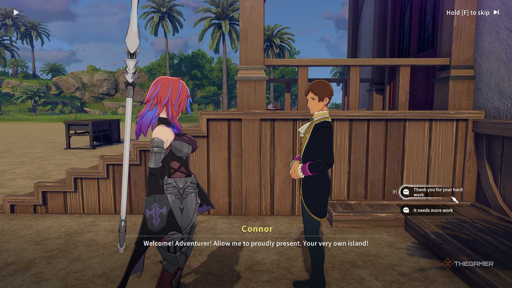 Blue Protocol_ Star Resonance Talking to Connor on the island.