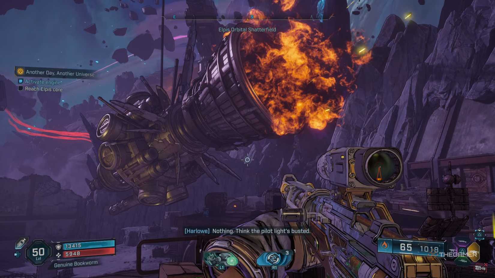 flames pour from a starship engine in borderlands 4.