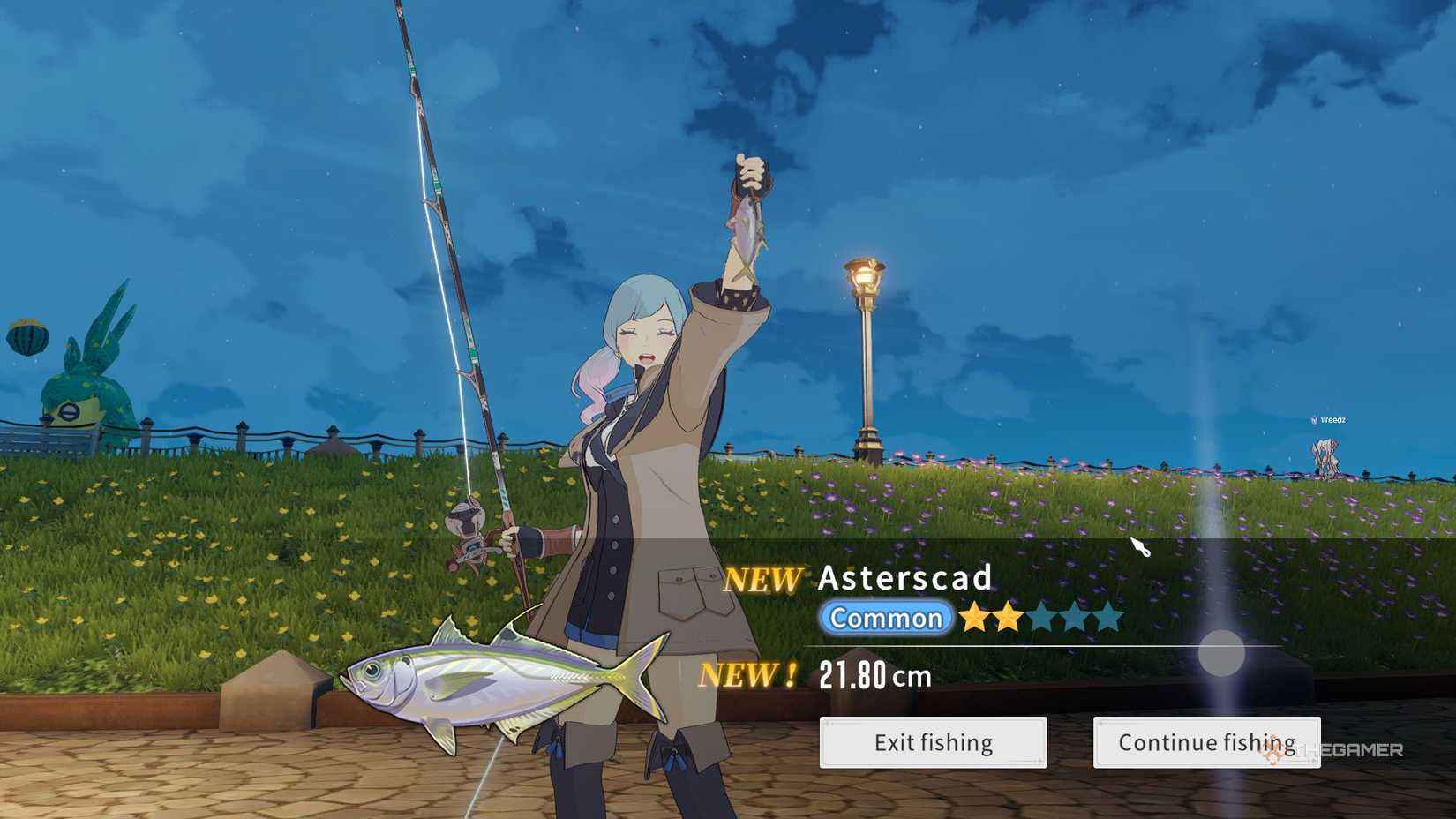 Catching your first Astercad when fishing in Blue Protocol Star Resonance.-1