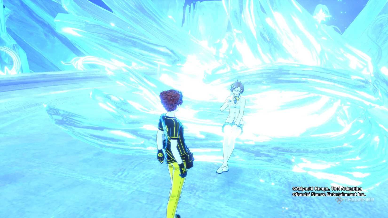 Hiroko's Moniker in the Chill Cosmic Throne Room in Digimon Story: Time Stranger.