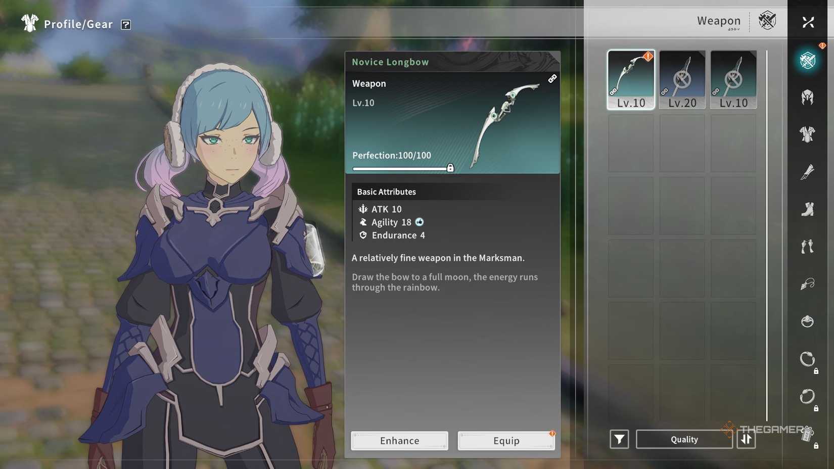 Choosing a beginner bow for a Marksman in Blue Protocol Star Resonance.