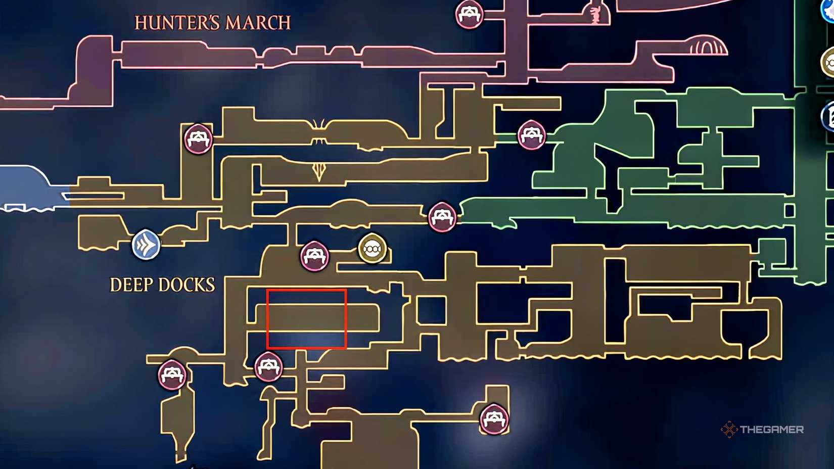 Deep Docks Spool Fragment location in Hollow Knight: Silksong.