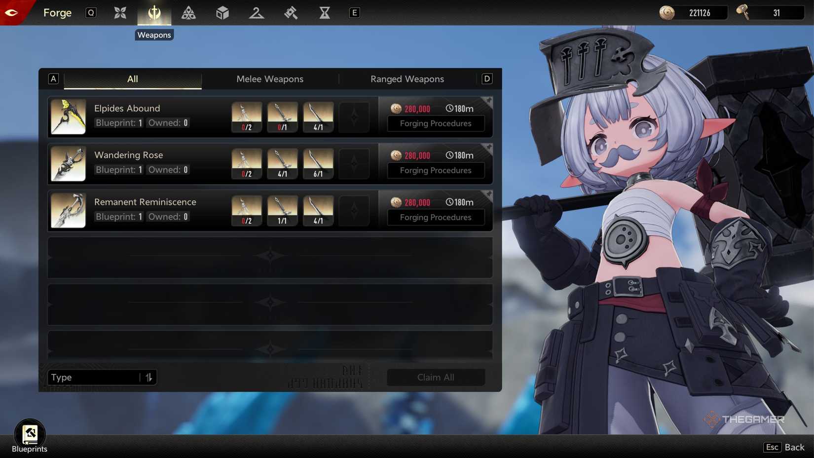 Duet Night Abyss character blueprints in the forge.