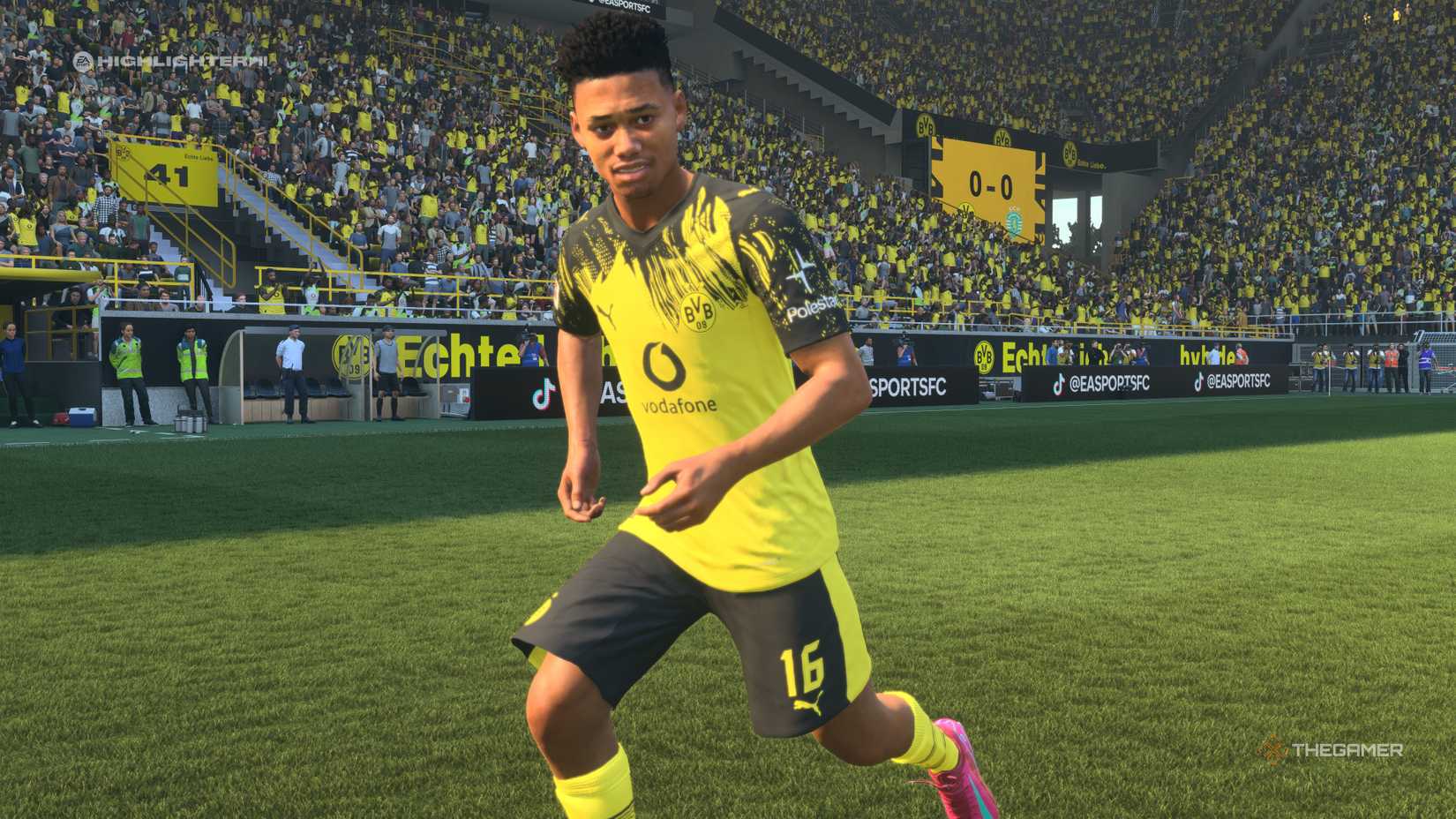 The Best Young Right Mids Julien Duranville on the pitch in EA Sports FC 26.