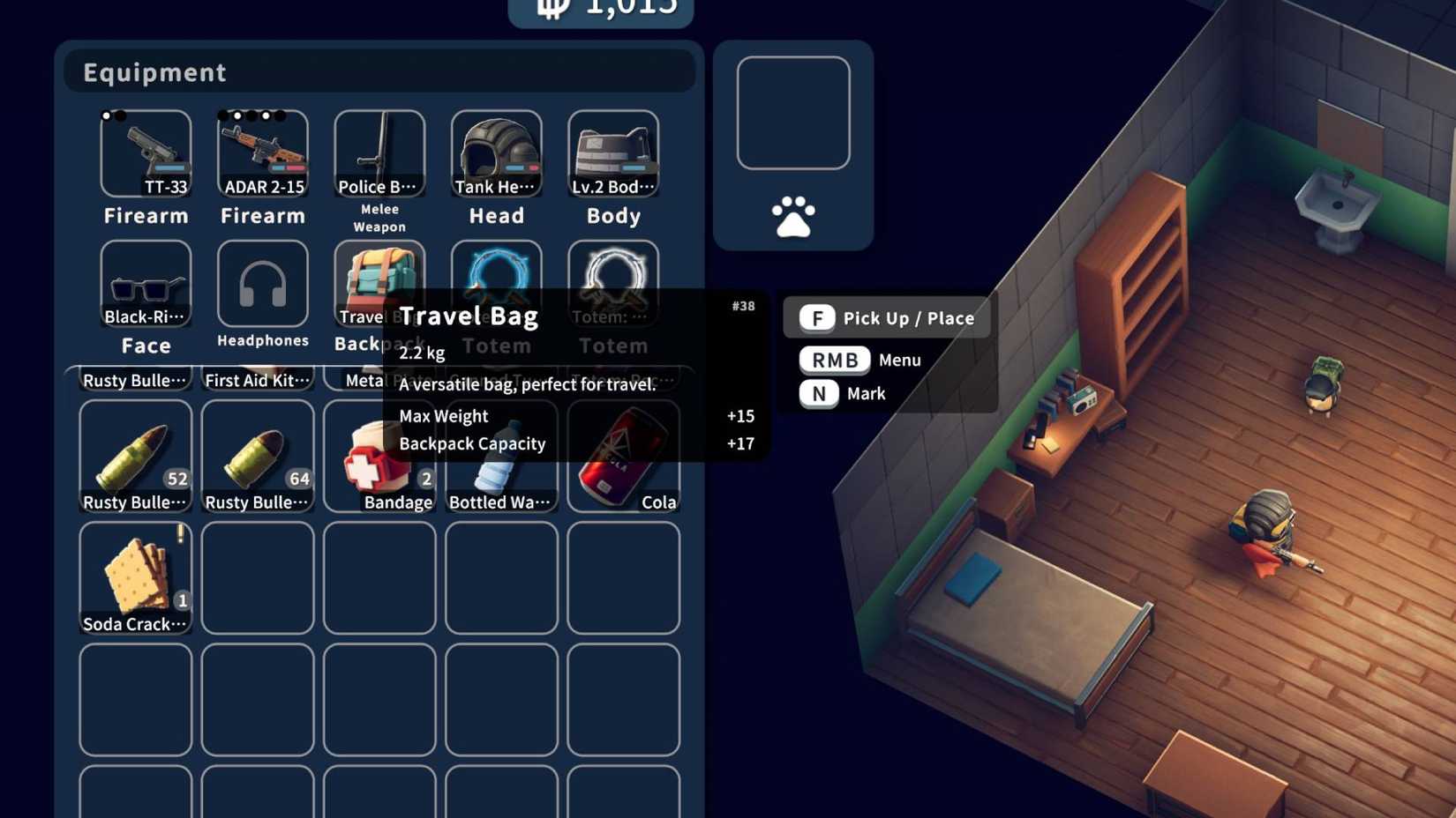 Escape from duckov travel bag in inventory.