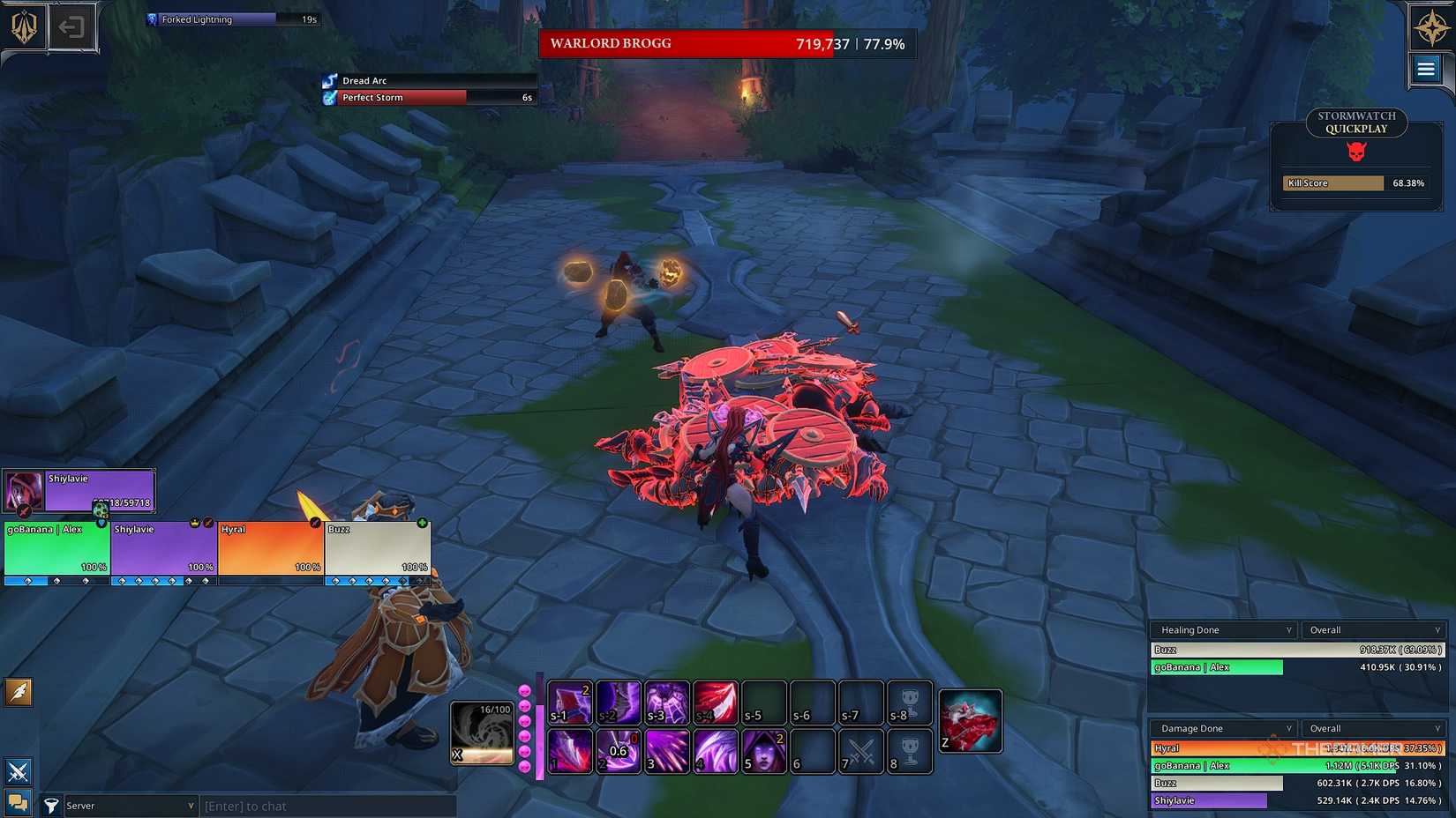 Mara attacking enemies on a bridge.