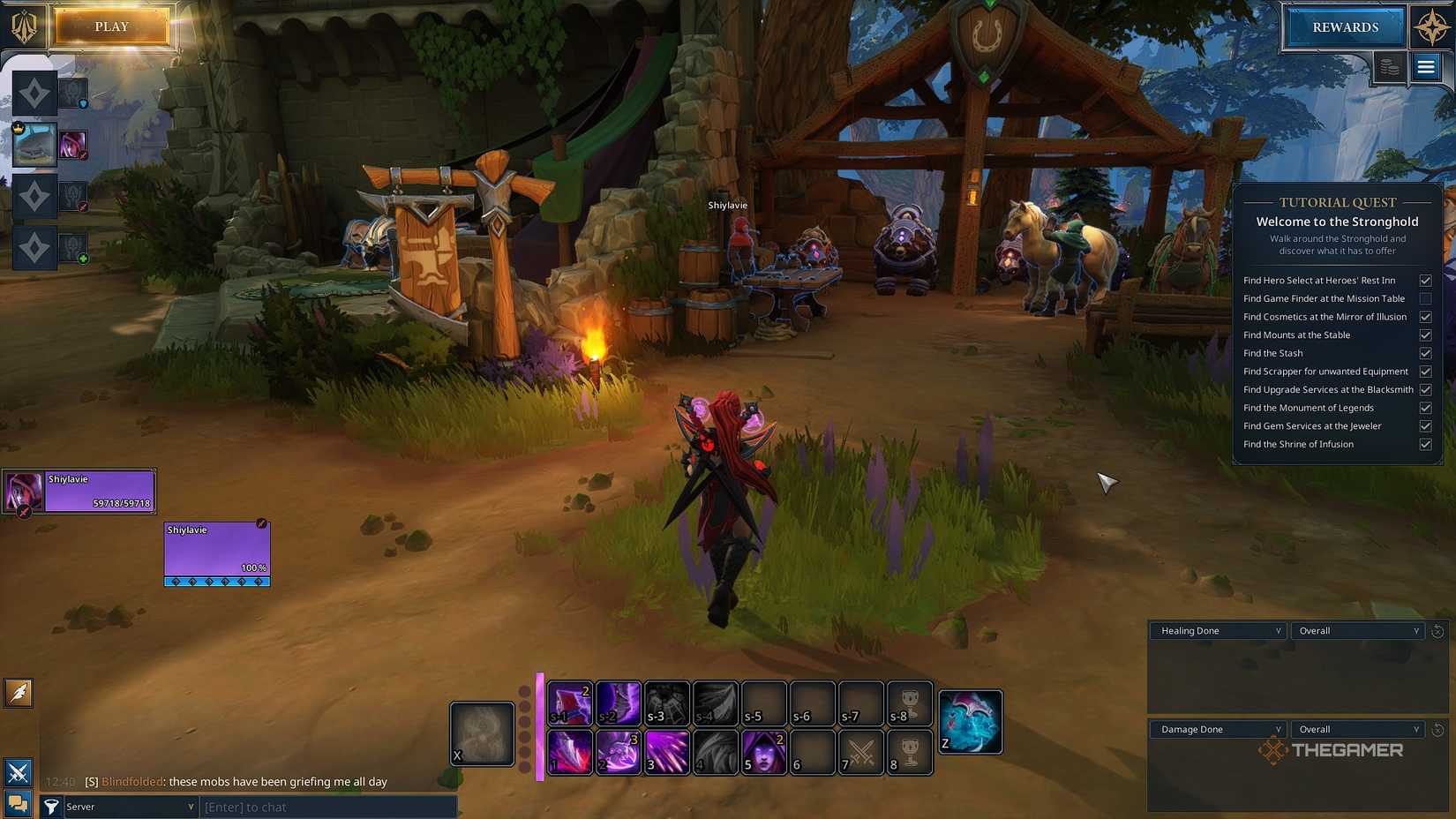 Fellowship Mara running towards the stables at the stronghold.