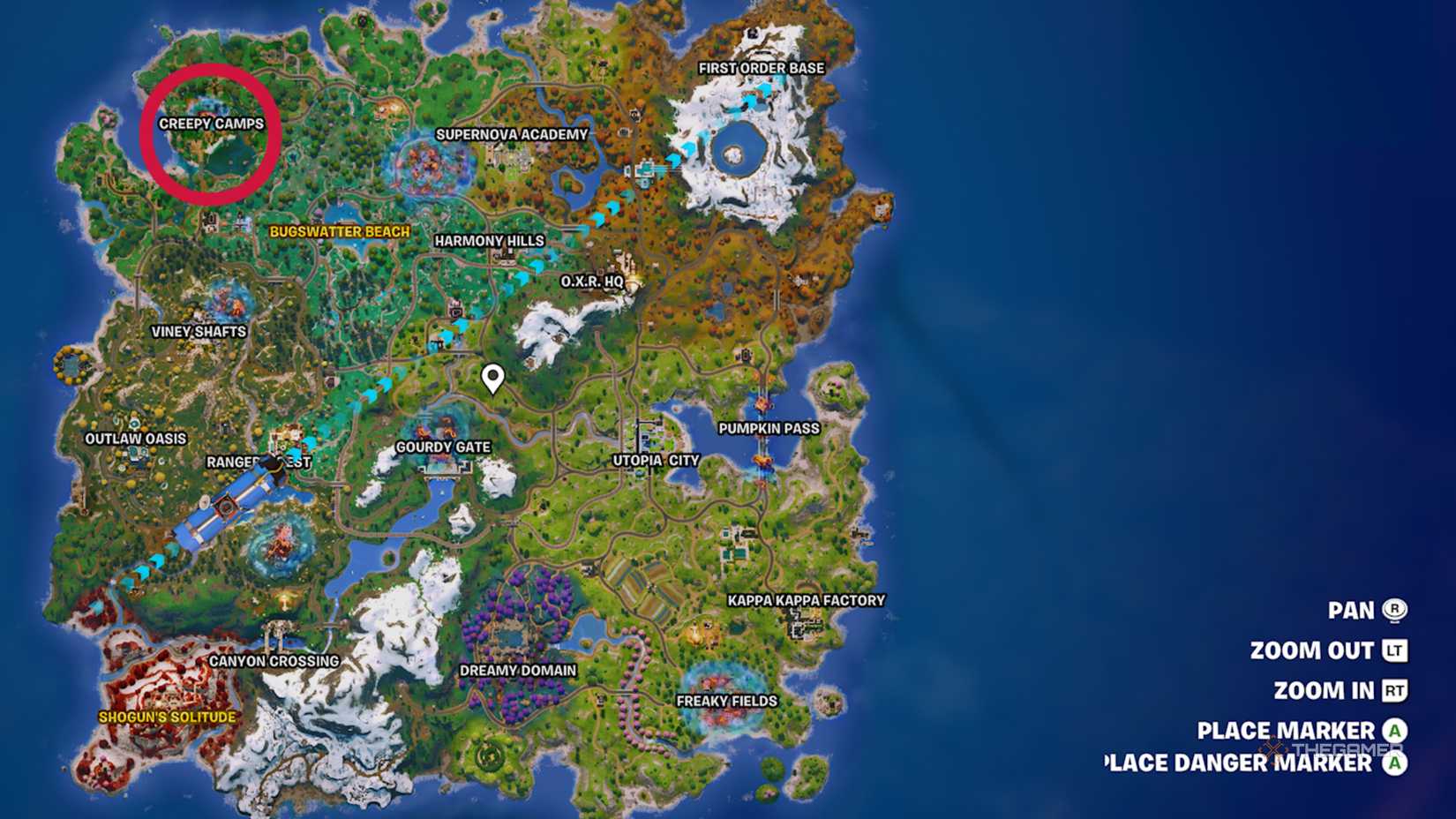 Fortnite Creepy Camps location.