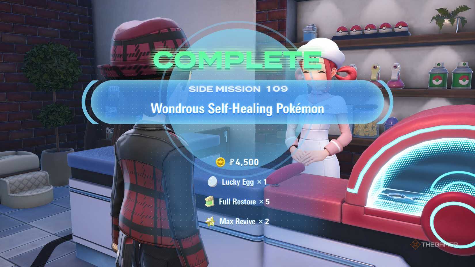 Getting the Lucky Egg in Pokemon Legends: Z-A as a side mission reward.