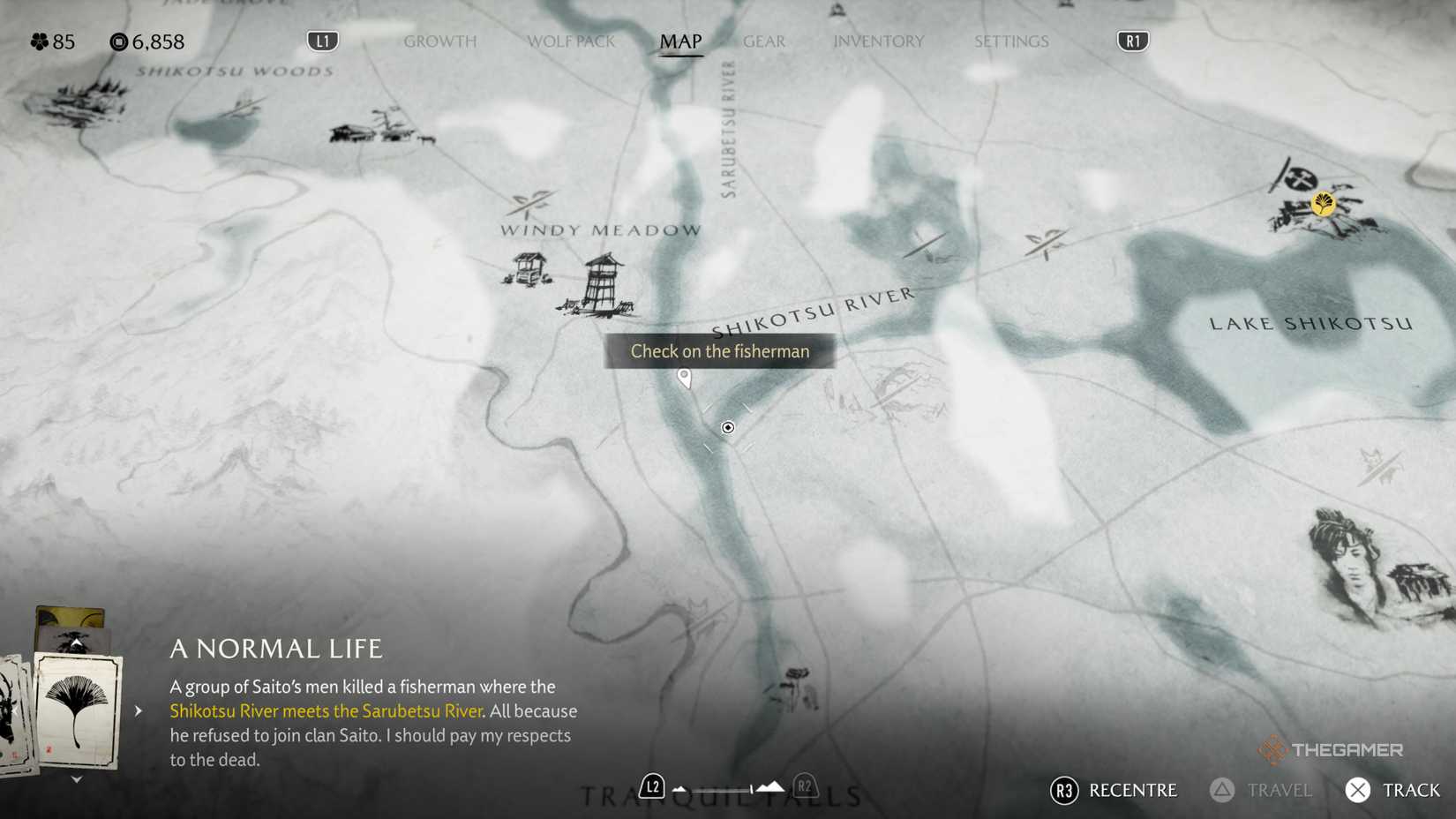 A Normal Life map marker in Ghost of Yotei