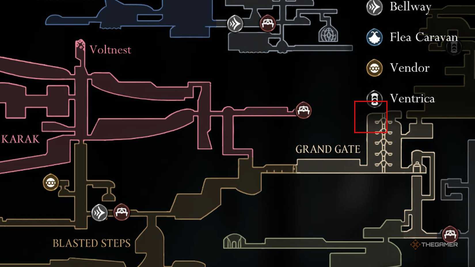 Grand gate Spool Fragment location in Hollow Knight: Silksong.