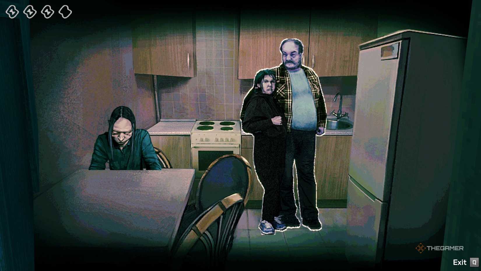Guests in the kitchen in No I'm Not a Human.