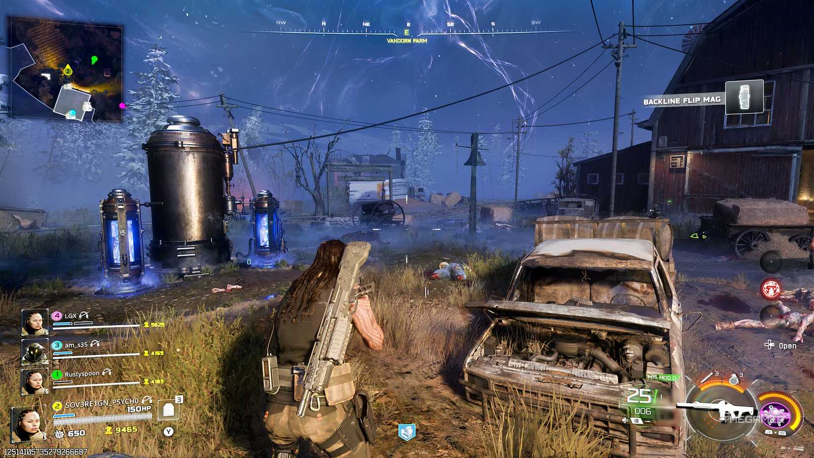 Hiding with a large gun in Call of Duty: Black Ops 7 beta.